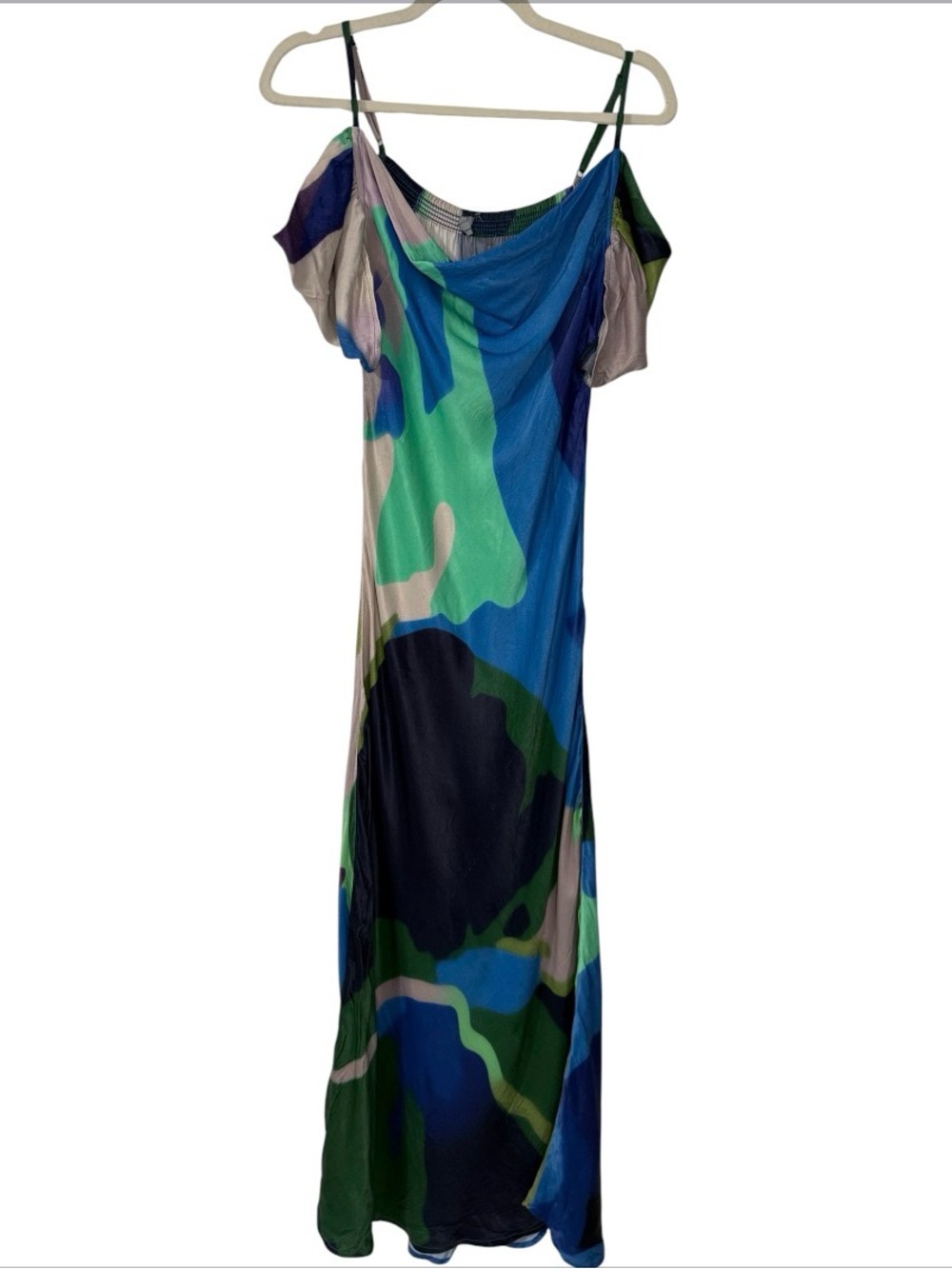 Bl^nk London Painterly Off-Shoulder Midi Dress - Picture 3 of 9
